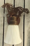 Avalanche Ranch A17137 Lakeside Wall Sconce 8" High 7" Wide Horse Made In Usa. Fixed Price $199.00.