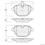 Centric Rear Disc Brake Pad For Bmw (104.14730). Fixed Price $40.37.