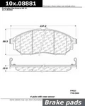 Centric Front Disc Brake Pad For Infiniti (106.08881). Fixed Price $72.49.