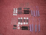 1949, 1950, 51, 52, 53, 54 Ford Brake Spring Hdwe Kit. Fixed Price $48.95.