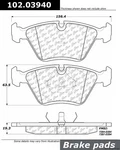 Centric Front Disc Brake Pad Set For M3, Z3, 525I, 530I, 540I+MORE (102.03940). Fixed Price $25.93.