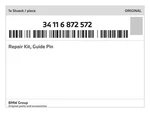 Genuine Bmw Repair Kit, Guide Pin 34-11-6-872-572 New. Fixed Price $60.29.