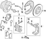 Genuine Audi Caliper Mount Spring 95C-615-270-A. Fixed Price $19.00.