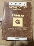 1992 Dodge Stealth Service Repair Manual Original Mopar. Fixed Price $10.00.