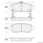 Centric Rear Disc Brake Pad For 1995-1999 Avalon (103.06720). Fixed Price $28.33.