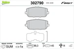Valeo 302790 Brake Pad Set, Disc For Abarth, Fiat, Mazda. Fixed Price $17.38.