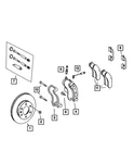 Genuine Mopar Brake Anti-rattle Clip 68032643AA. Fixed Price $18.37.