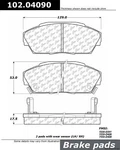 Front Disc Brake Pad For Integra, Civic, Prelude, Legend, Accord (102.04090). Fixed Price $25.82.