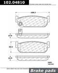 Centric Rear Disc Brake Pad For 1990-1994 Infiniti Q45 (102.04810). Fixed Price $23.89.