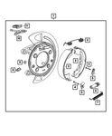 Genuine Mopar Upper Shoe Return Spring Left 68026379AA. Fixed Price $9.65.