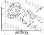 For Febest 0804-S10XR-KIT Brake Shoe Fitting. Fixed Price $23.12.