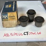 Moog Unknown # Suspension Control Arm Bushing Set (harris 62072 X2 / 62101 X1). Fixed Price $13.50.