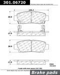 Centric Rear Disc Brake Pad For 1995-1999 Avalon (301.06720). Fixed Price $39.16.