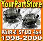 96-00 Chevy 2500 3500 Truck Pickup 4WD 4X4 8 Lug Front Wheel Hub Bearings Set. Fixed Price $159.95.