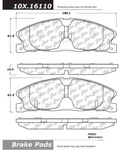 Centric Front Disc Brake Pad For Explorer, Flex, Taurus, Mkt, Mks (105.16110). Fixed Price $59.19.