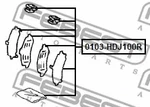 Febest 1998-2007 Toyota Land Cruiser Disc Brake Clip Set 0103-HDJ100R. Fixed Price $49.00.