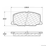 Centric Front Disc Brake Pad For Celica, ES250, Camry (103.03560). Fixed Price $27.58.