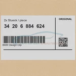 2X Genuine Bmw 34206884624 - Design Clip. Fixed Price $91.37.