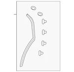 Genuine Acura Door Shell Seal 72869-TZ5-A01. Fixed Price $152.06.