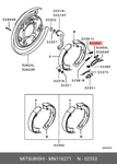 Genuine Plate Rear Brake Shoe Guide MN116271 For Mitsubishi MN11-6271. Fixed Price $6.48.