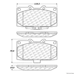 Centric Front Disc Brake Pad For 06-07 Impreza (104.11820). Fixed Price $50.25.