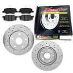 Rear Drilled-slotted Brake Rotors & Pads Fits Mitsubishi Outlander 13-15 302MM. Fixed Price $91.65.